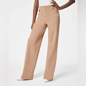 Spanx The Perfect Wide Leg Trouser Ponte Pant in Toffee Caramel - Size Large